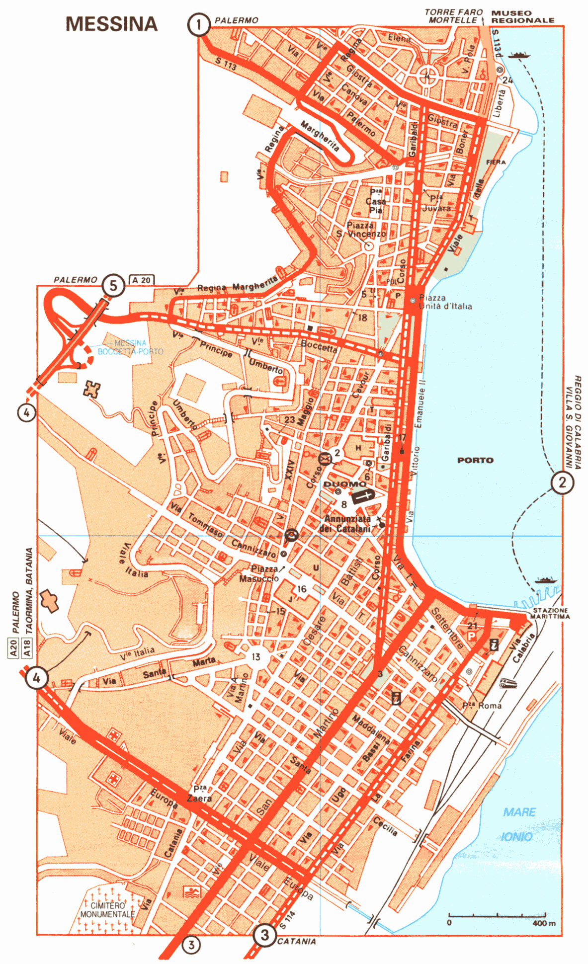 Map Of Messina Mappa Di Messina